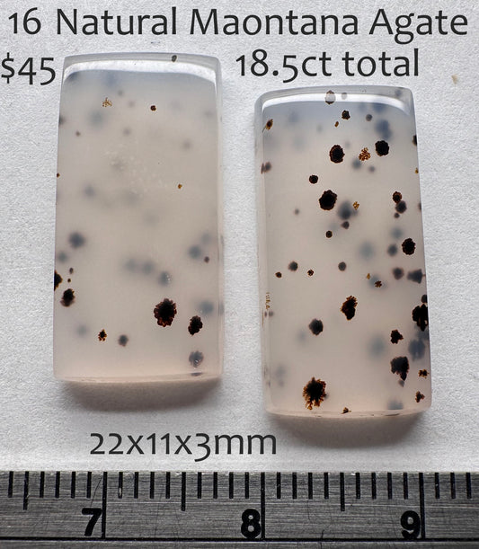 Montana Agate - Natural - Montana - 18.5ct total