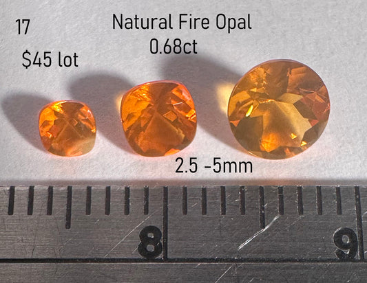 Fire Opal - Natural - Mexico - 0.86ct total