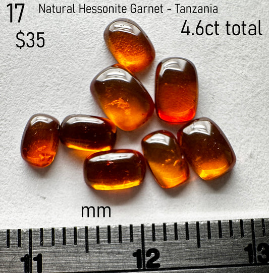 Garnet - Natural - Hessonite - Tanzania - 4.6ct total