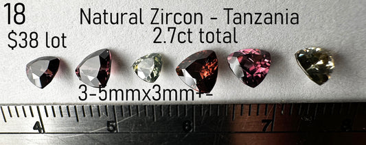 Zircon - Natural - Tanzania - 2.7ct total