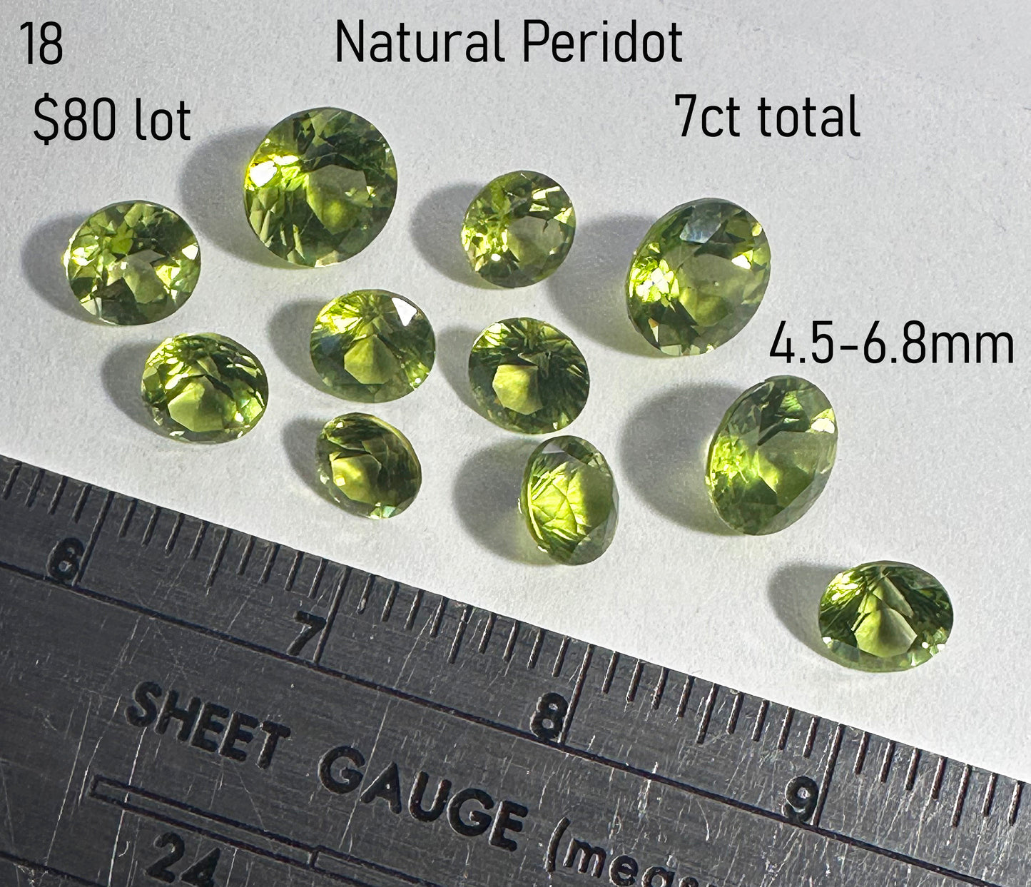 Peridot - Natural - Arizona - 7ct total