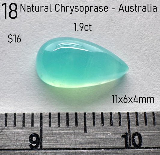 Chrysoprase - Natural - Australia - 1.9ct total