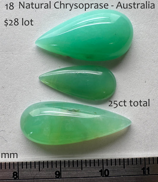 Chrysoprase - Natural - Australia - 25ct total