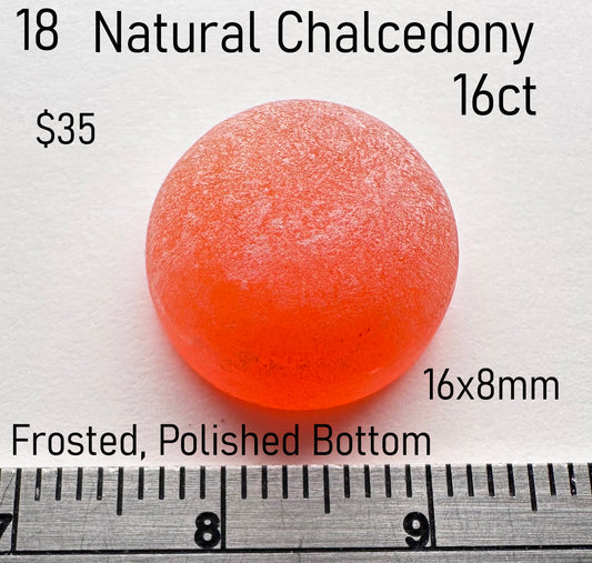 Chalcedony - Natural - Madagascar - Orange - 16ct