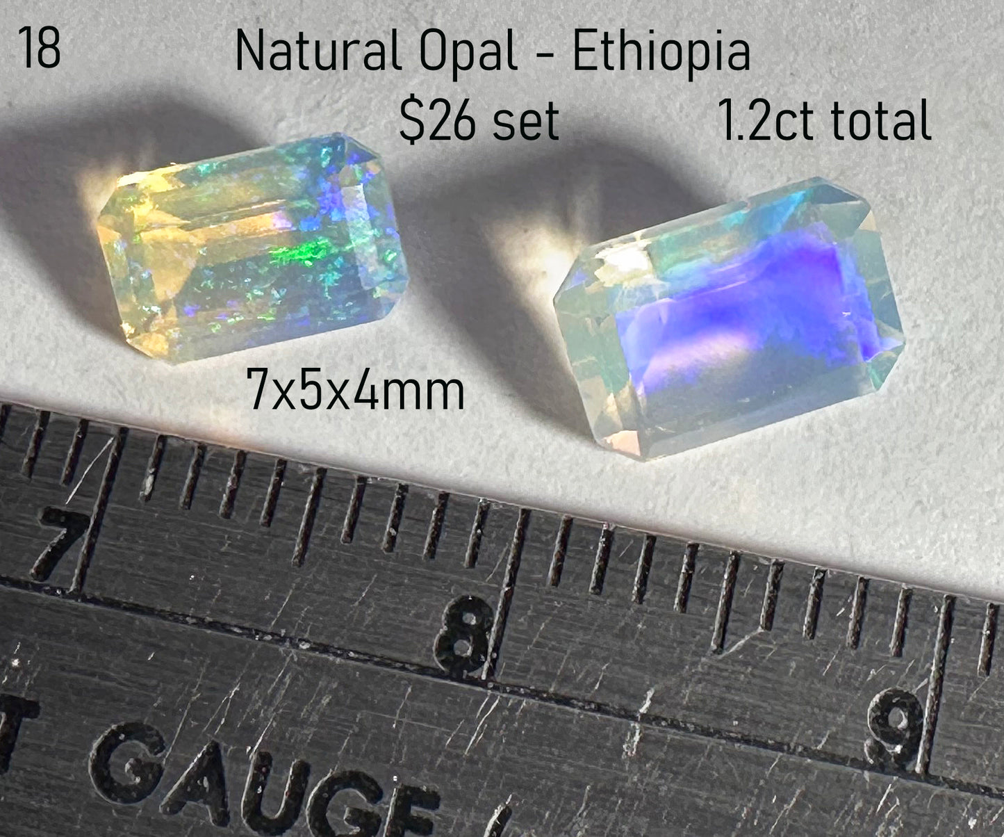 Opal - Natural - Ethiopia - 1.2ct total
