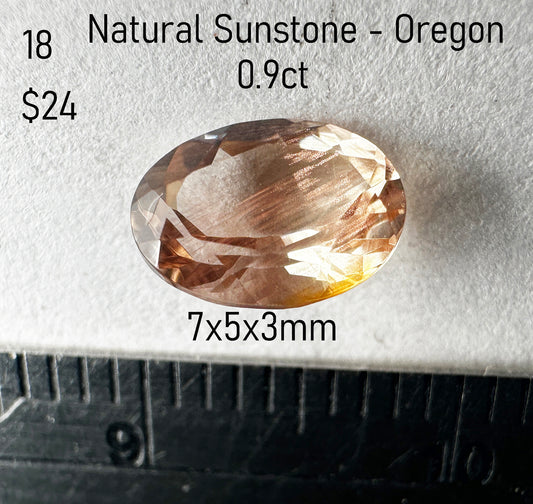 Sunstone - Natural - Oregon - 0.5ct