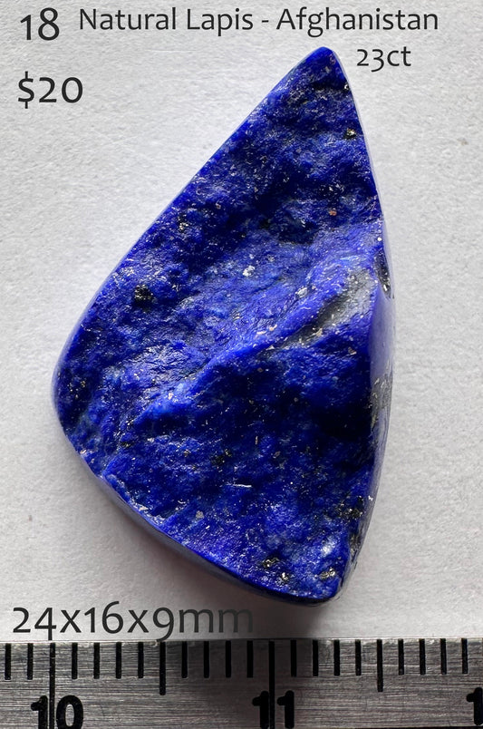 Lapis - Natural - Afghanistan - 23ct Rough Top