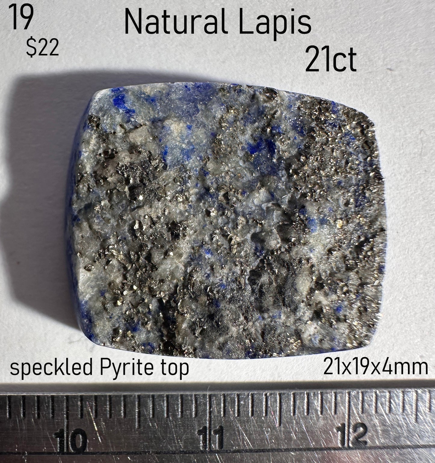 Lapis - Natural - Afghanistan - Rough Top - 21ct