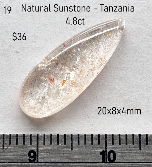 Sunstone - Natural - Tanzania - Illusion - 4.8ct