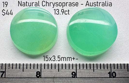 Chrysoprase - Natural - Australia - 13.9ct total