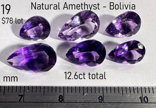 Amethyst - Natural - Bolivia - 12.6ct total