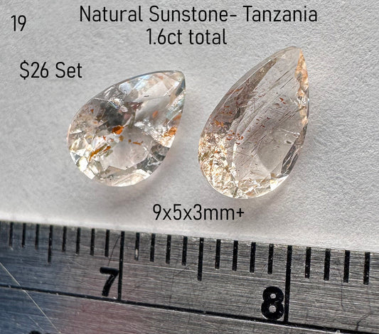 Sunstone - Natural - Tanzania - 1.6ct total