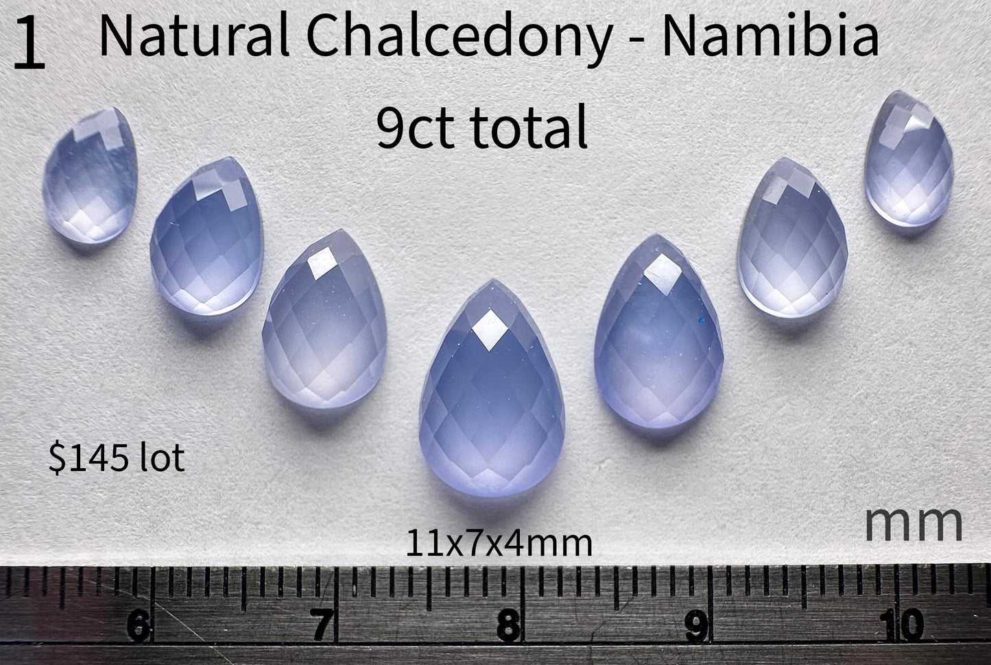 Chalcedony - Natural - Namibia - 9ct total