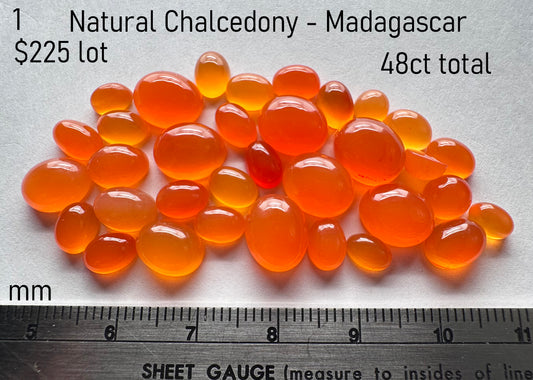Chalcedony - Natural - Madagascar - 48ct total