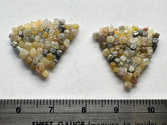 Diamond - Natural - Cube - DRC - 12ct total