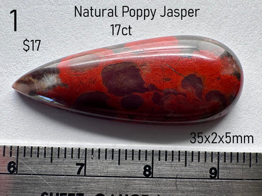 Poppy Jasper - Natural - Montana - 17ct