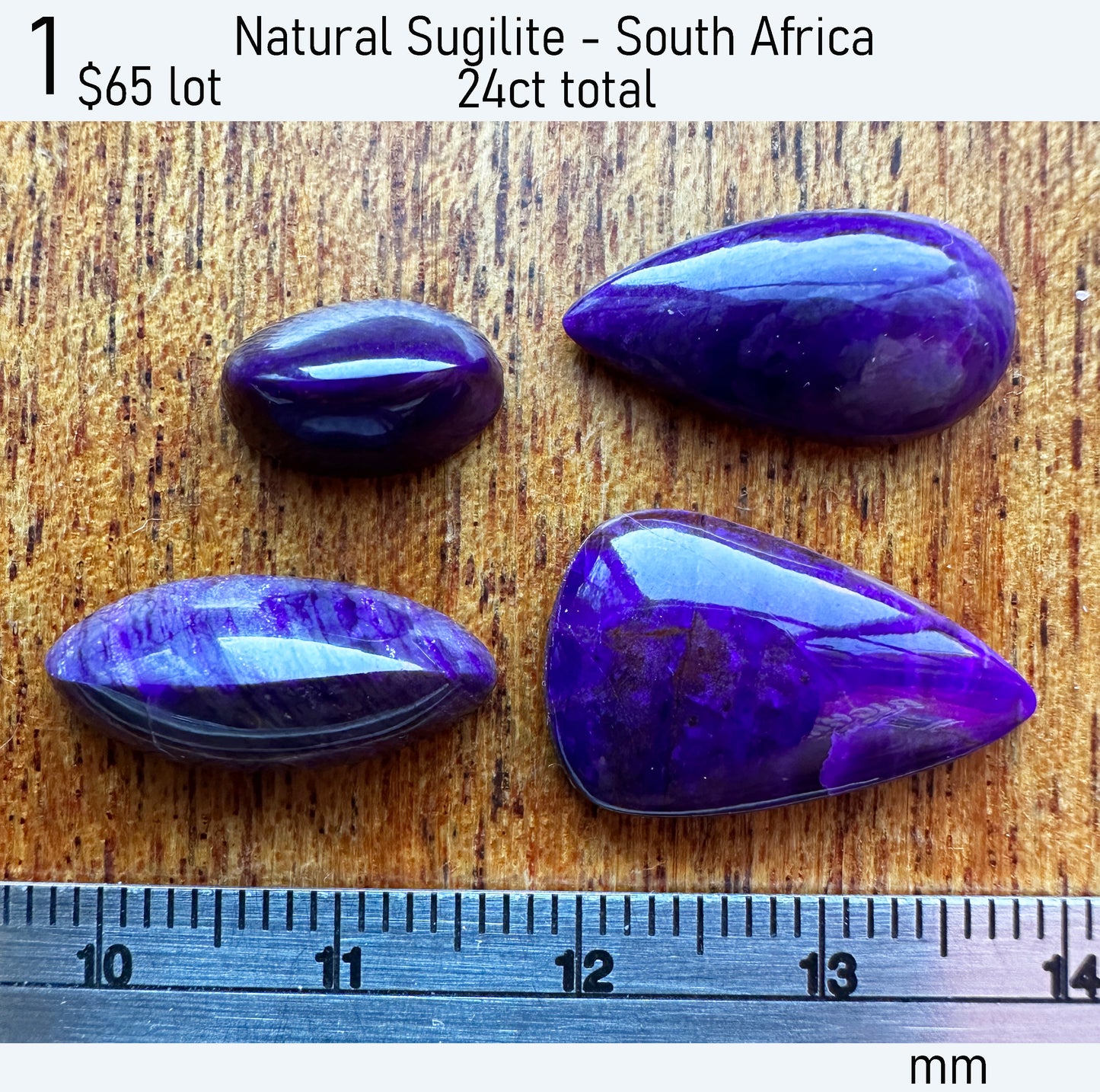 Sugilite - Natural - South Africa - 24ct total