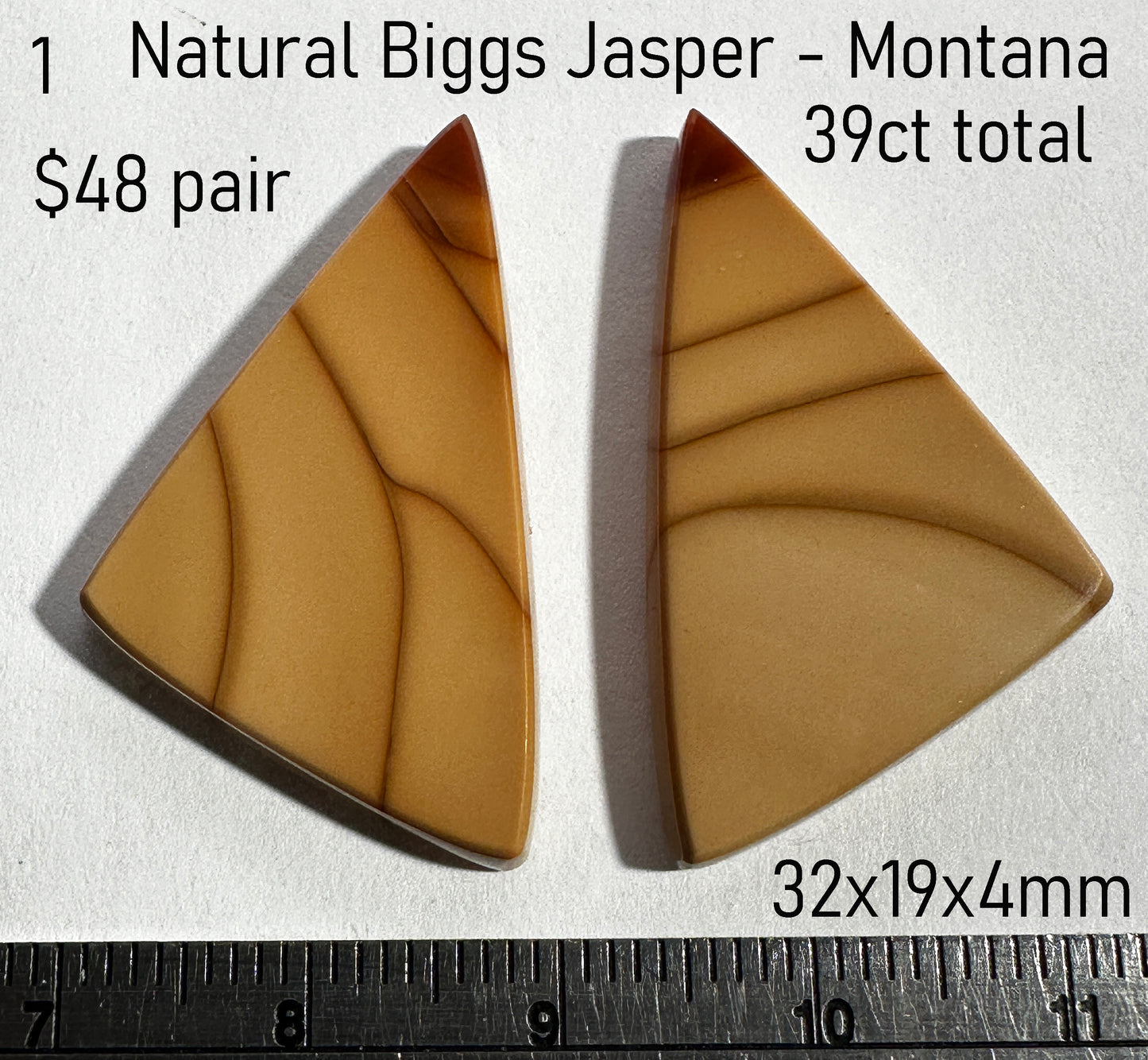 Jasper - Natural - Montana - Biggs - 39ct total