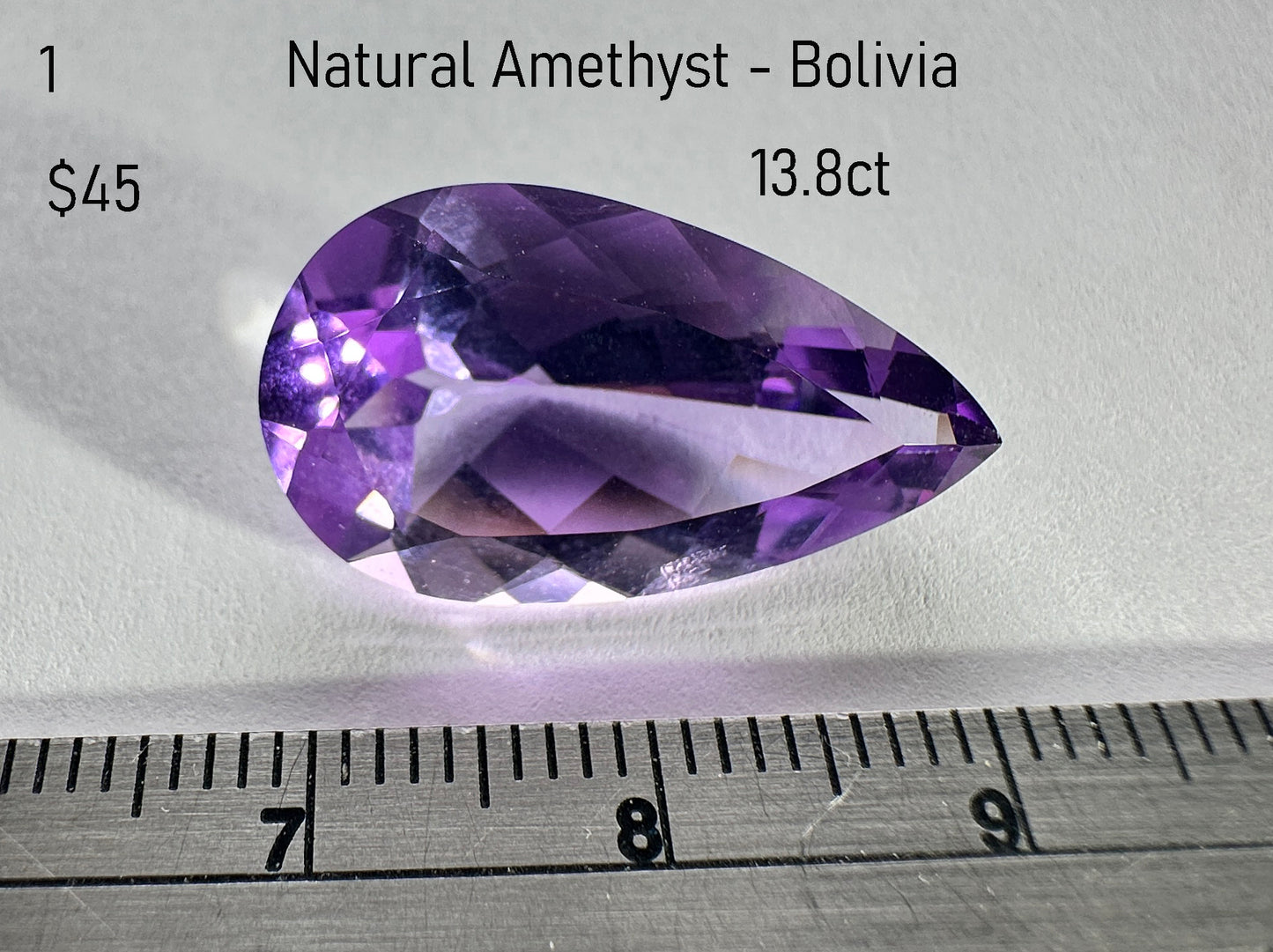 Amethyst - Natural - Bolivia - 13.8ct