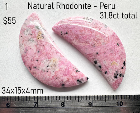 Rhodonite - Natural - Peru - 31.8ct