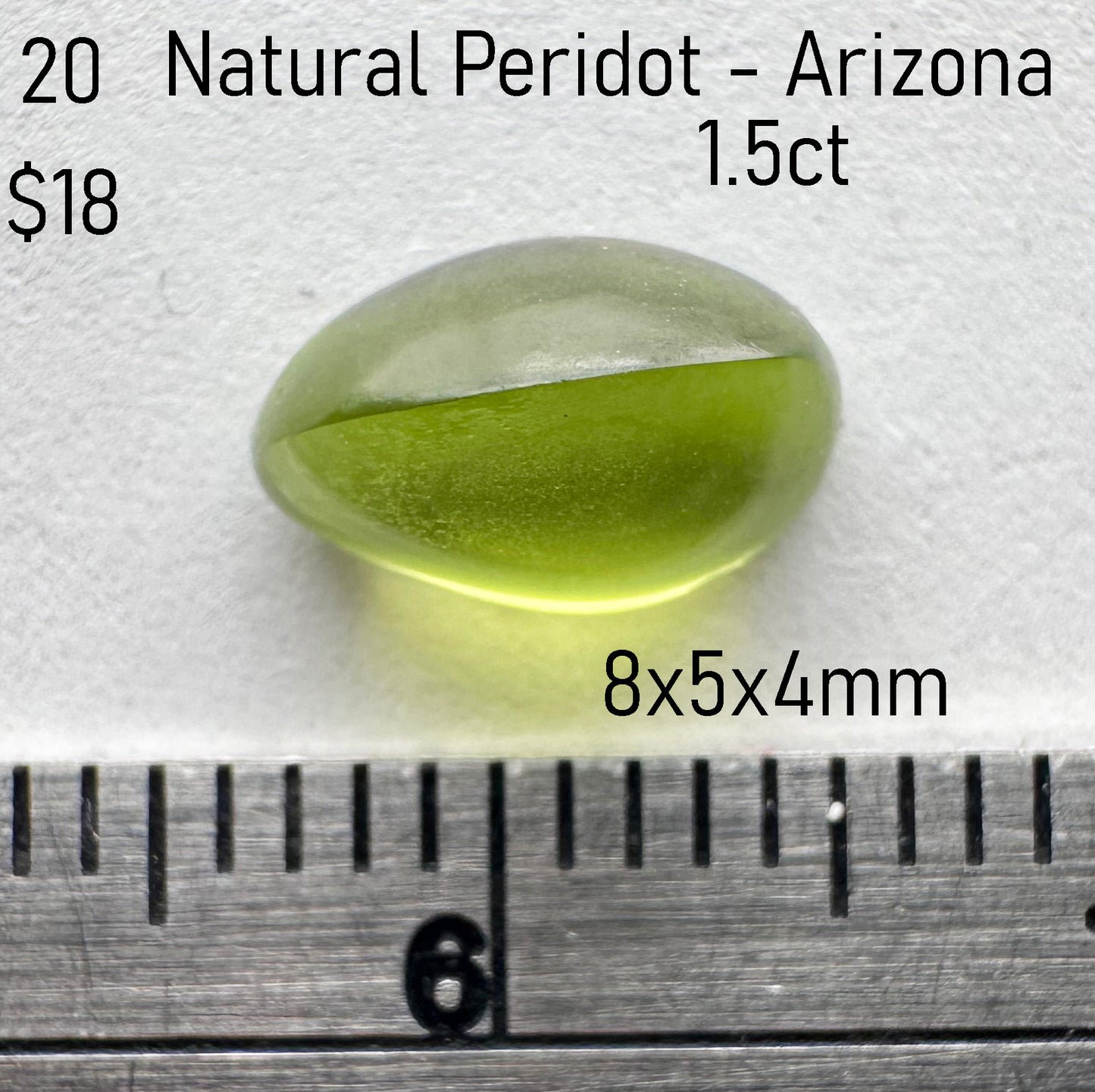 Peridot - Natural - Arizona - 1.5ct