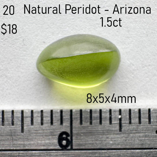 Peridot - Natural - Arizona - 1.5ct