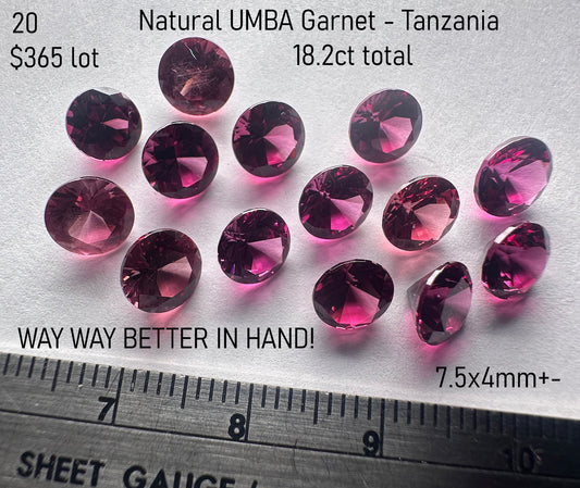 Garnet - Natural - Tanzania - Umba Valley - 18.2ct total