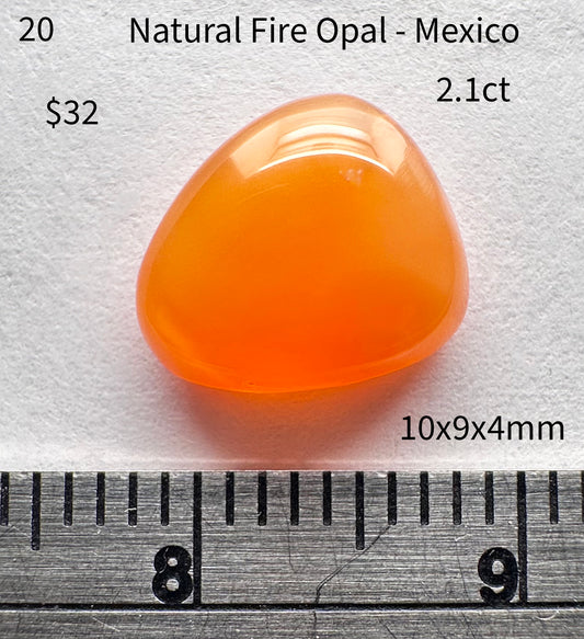 Fire Opal - Natural - Mexico - 2.1ct