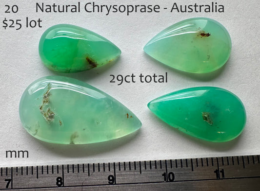 Chrysoprase - Natural - Australia - 29ct total