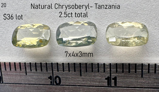 Chrysoberyl - Natural - Tanzania - 2.5ct total