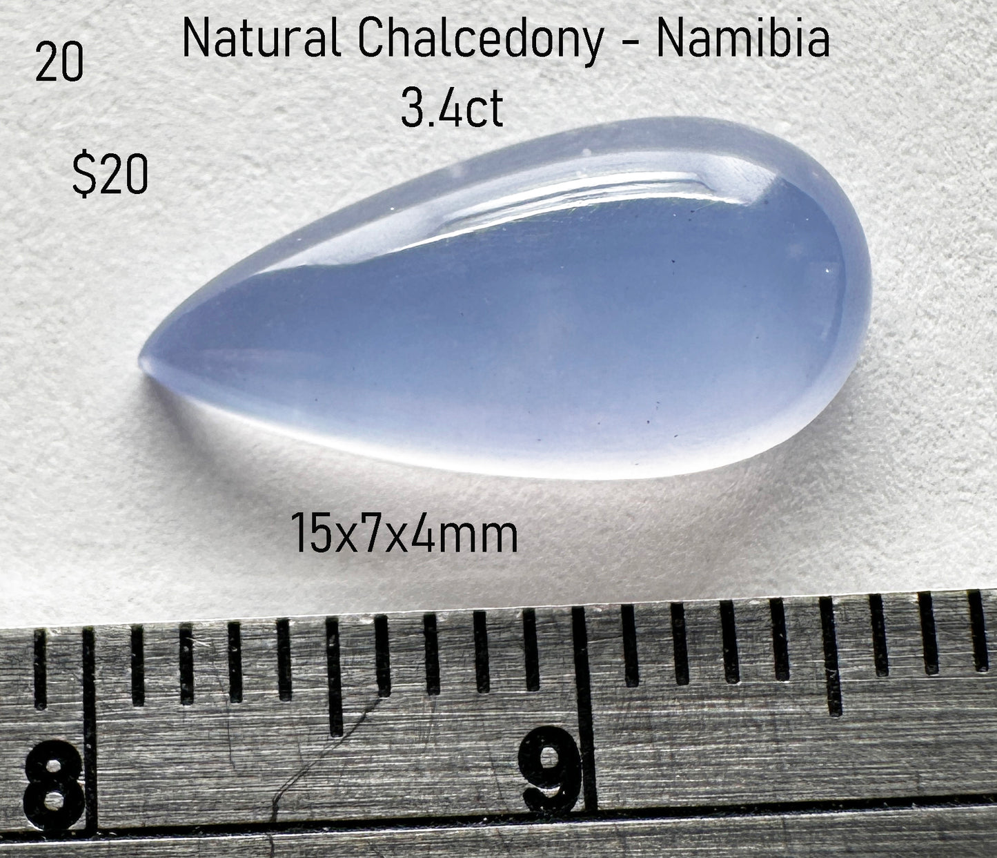 Chalcedony - Natural - Namibia - 3.4ct