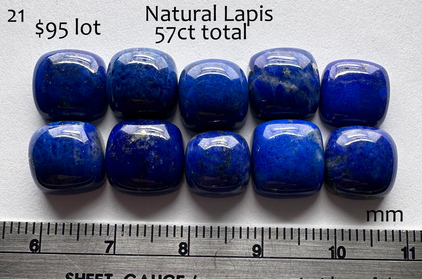 Lapis - Natural - Afghanistan - 57ct total