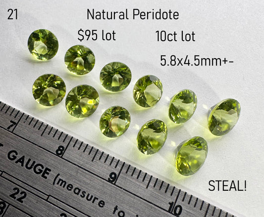 Peridot - Natural - China - 10ct total