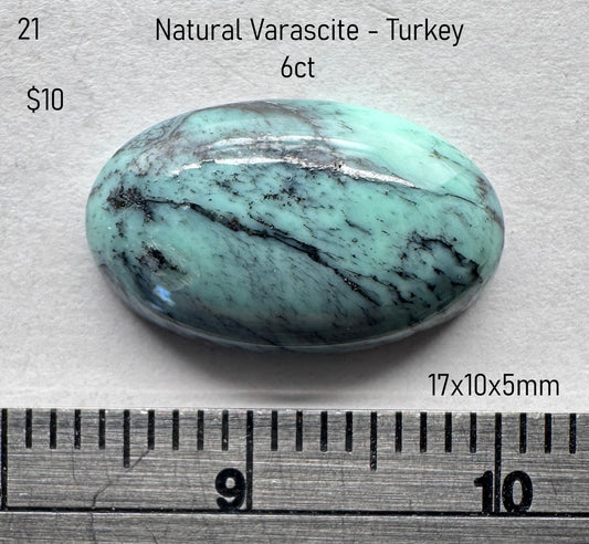 Variscite - Natural - Turkey - 6ct