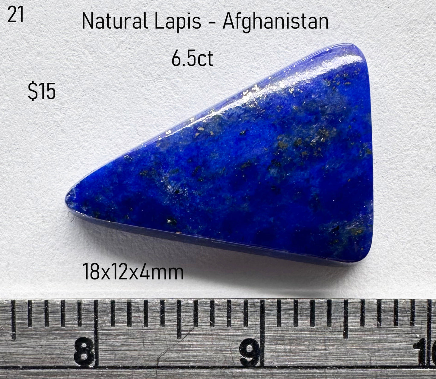 Lapis - Natural - Afghanistan - 6.2ct