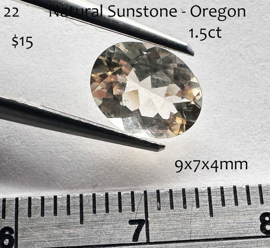 Sunstone - Natural - Oregon - 1.5ct