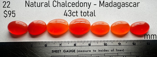 Chalcedony - Natural - Madagascar - 43ct total