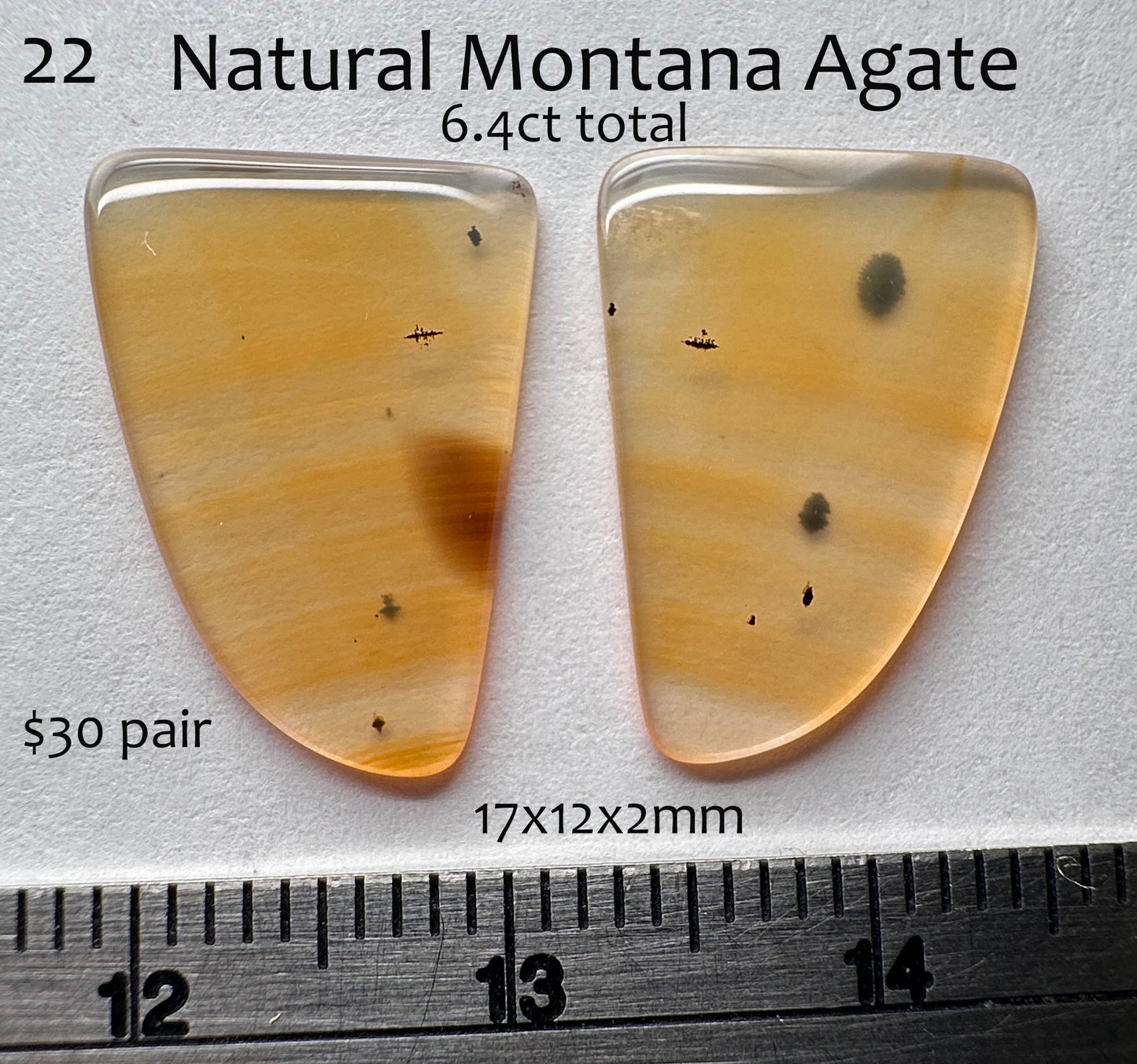 Montana Agate - Natural - Montana - 6.4ct