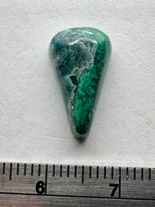 Gem Silica - Natural - Arizona - 36ct with Malachite