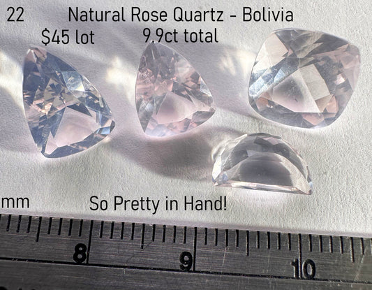 Rose Quartz - Natural - Bolivia - 9.9ct total