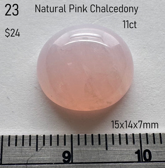 Chalcedony - Natural - Pink - 24ct