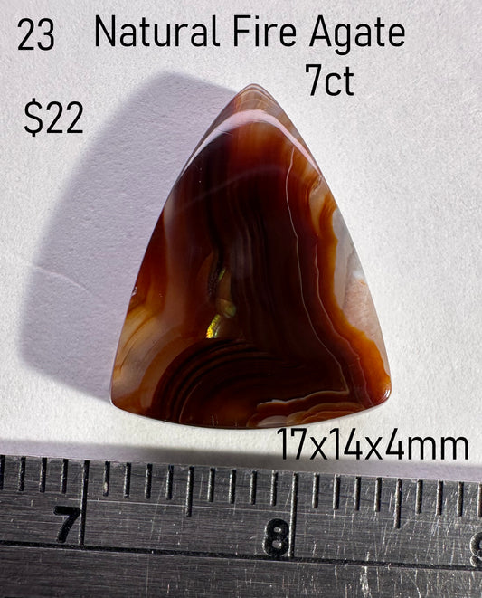 Fire Agate - Natural- Deer Creek - 7ct