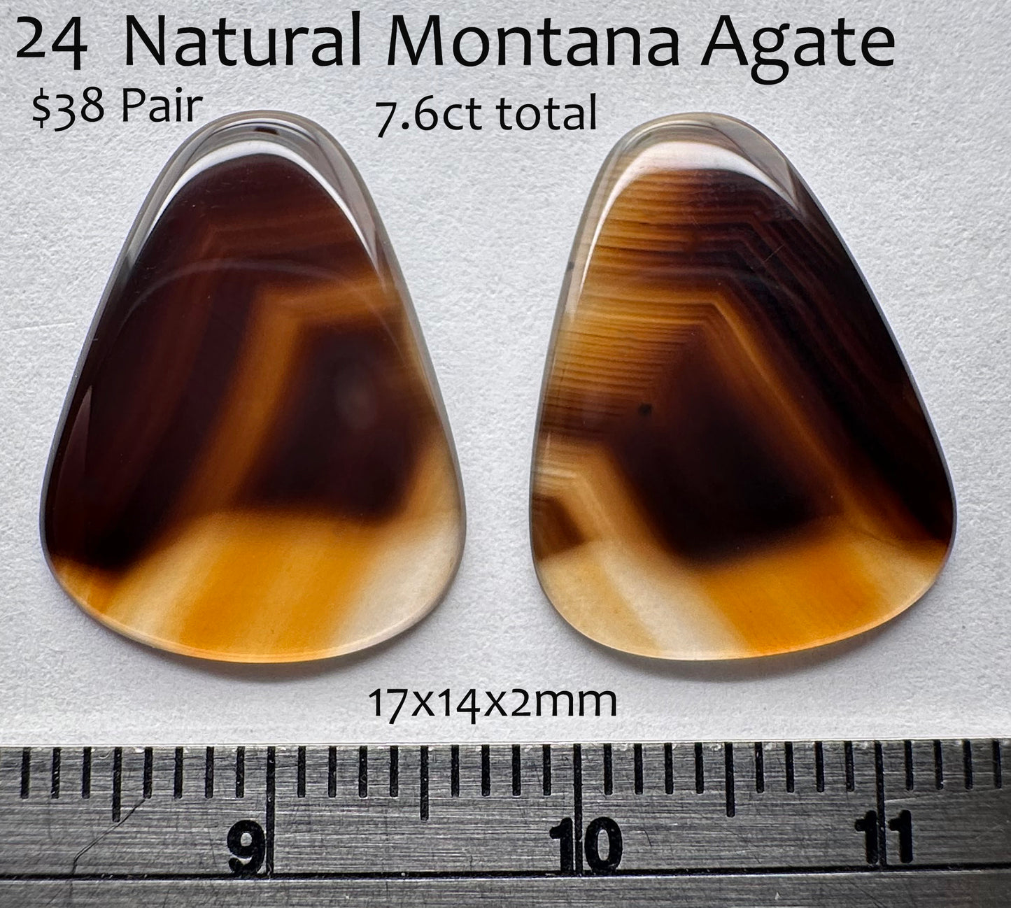 Montana Agate - Natural - Montana - 7.6ct