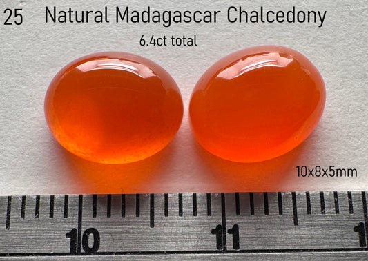 Chalcedony - Natural - Orange - Madagascar - 6.4ct