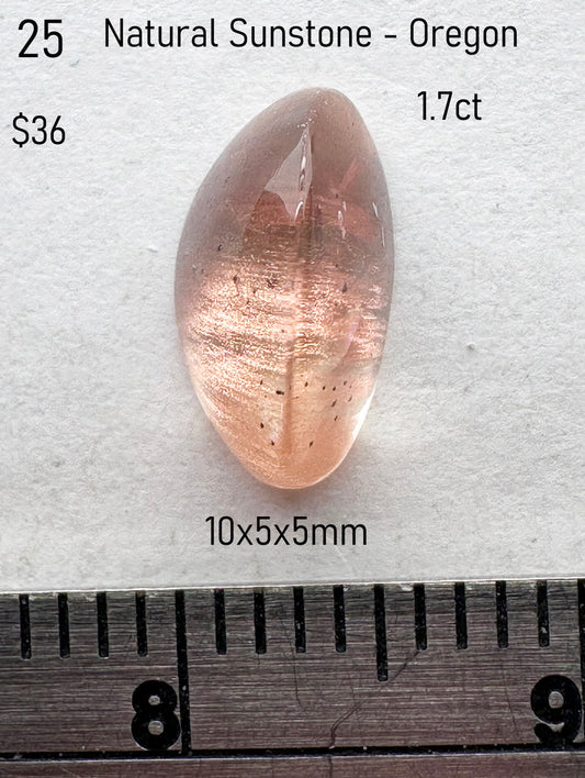 Sunstone - Natural - Oregon - 1.7ct