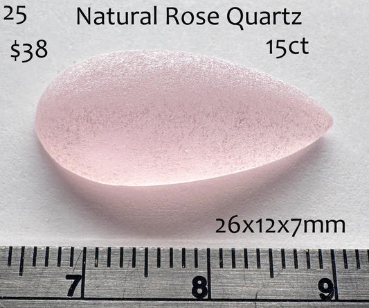 Rose Quartz - Natural - Bolivia - Frosted - 15ct