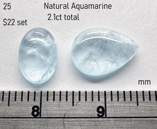 Aquamarine - Natural - Tanzania - 2.1ct total