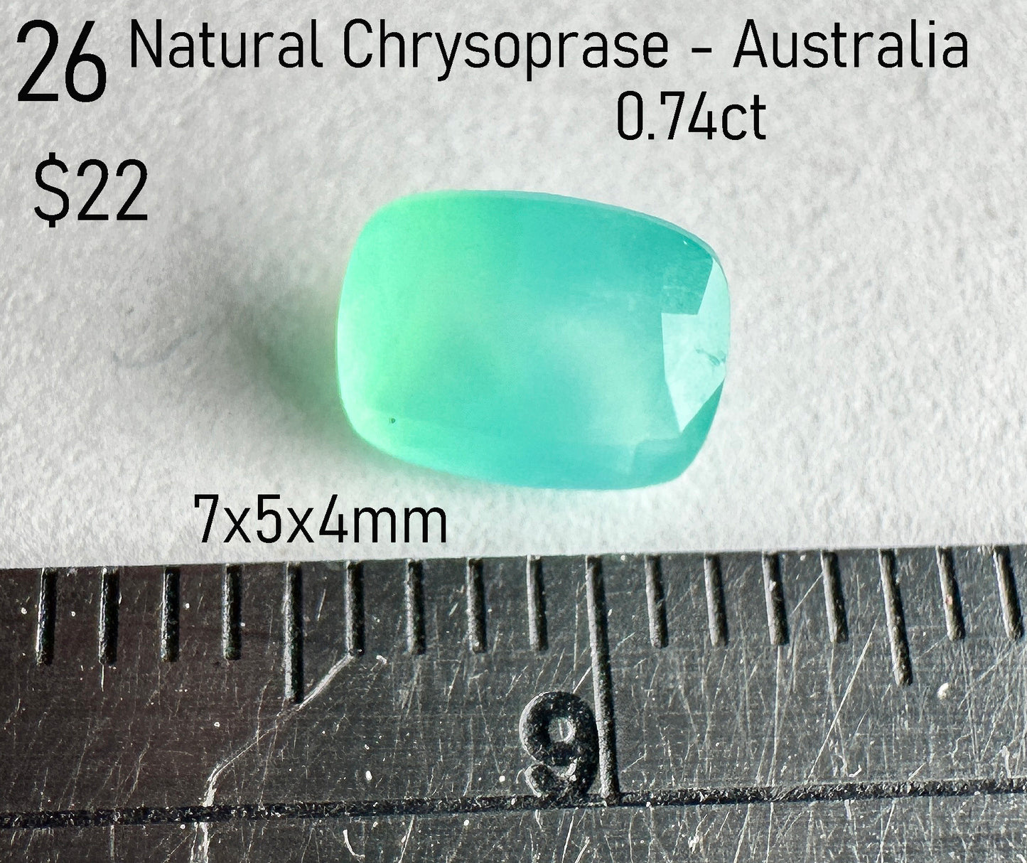 Chrysoprase - Natural - Australia - 0.74ct total