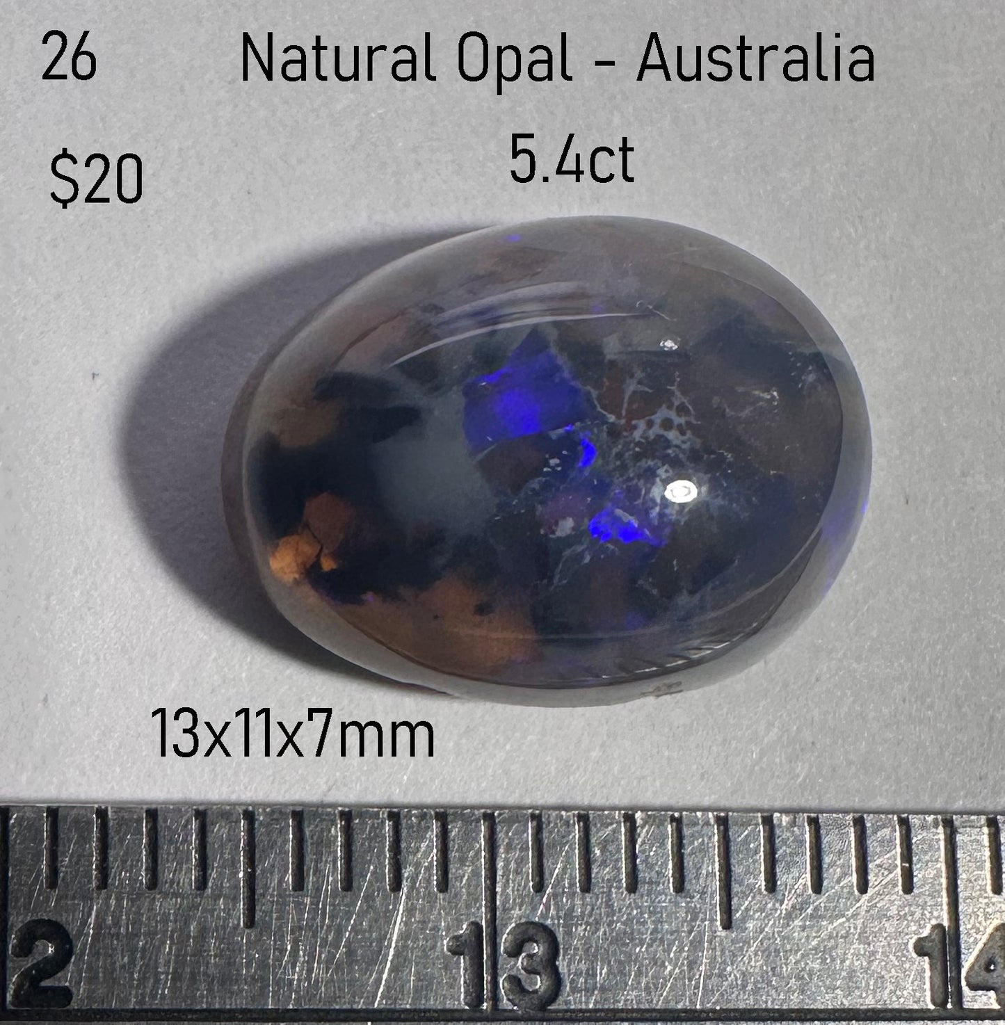 Opal - Natural - Lightning Ridge - Australia - 5.4ct