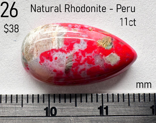 Rhodonite - Natural - Peru - 11ct
